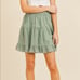 Doe & Rae Tiered Green Skirt