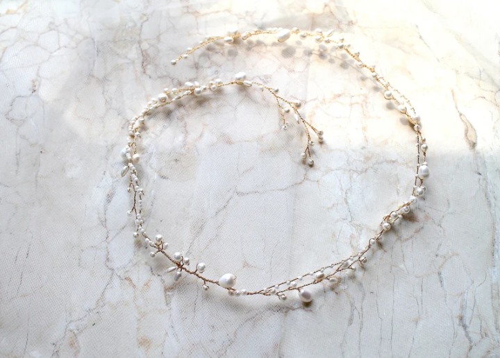Bridal Freshwater Pearl Hair Vine