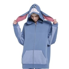Disney Winnie The Pooh Eeyore Ears & Tail Cosplay Women's Hoodie S