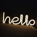 Simple White Hello LED Light Decor