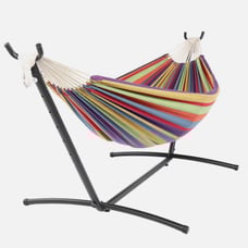 2 Person with Carrying Black Case Portable Hammock with Stand Outdoor Patio