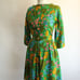 Vintage 1960s Jumpsuit, Rosa Ray Floral Print Cutoff Shorts Romper, Flower Power