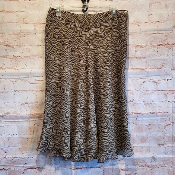 Jones New York silk career skirt brown