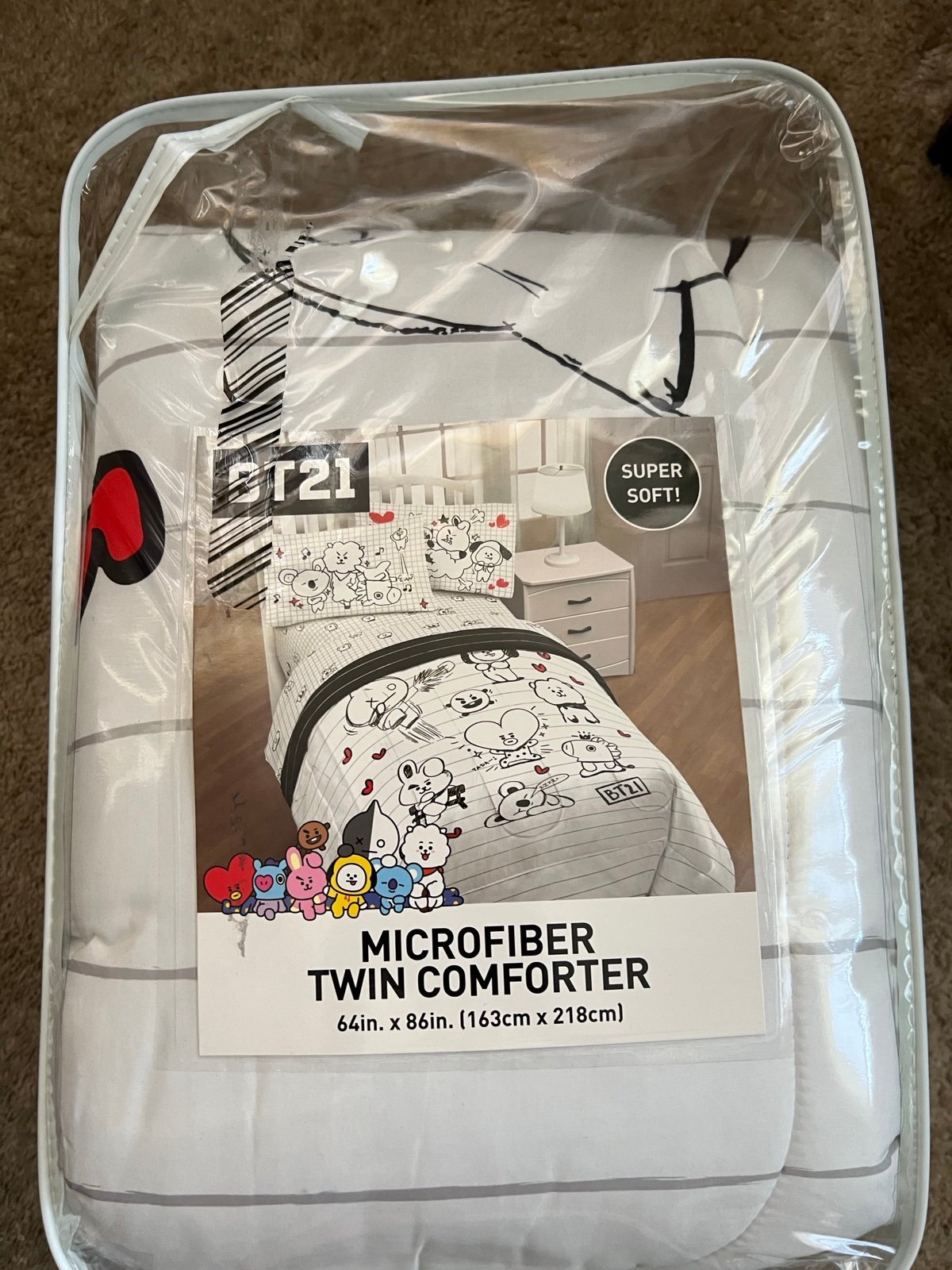 BT21 TWIN SIZE MICROFIBER COMFORTER