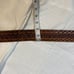 Vintage Tooled Leather Belt with Ornate Floral Pattern and Bronze Buckle