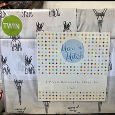 Frenchie eiffle tower TWIN sheet set