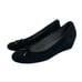 Stuart Weitzman Quilty Black Suede Wedge