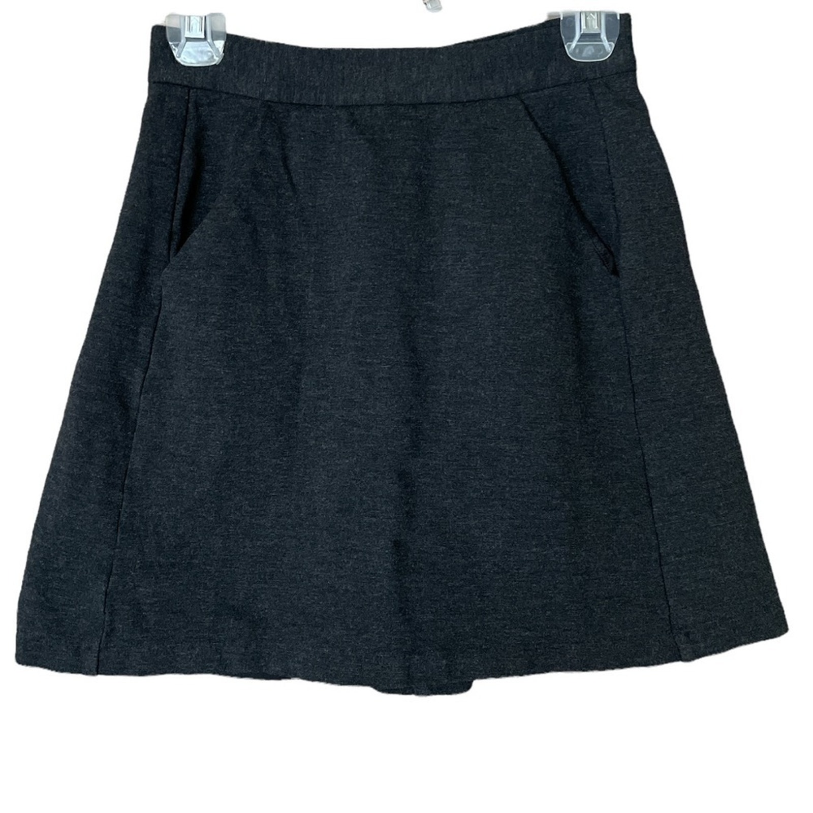 Anthropologie Hutch Charcoal Gray A-line Mini Skirt Side Pockets Size XS