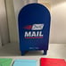 Melissa & Doug Stamp & Sort Post Office Wooden Mailbox 6 Letters 5 Stamps No Key