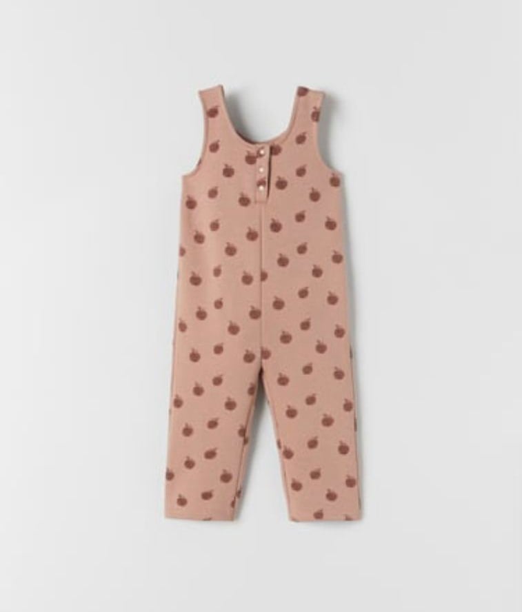 ZARA APPLE JUMPSUIT WITH FAUX FUR LINING
