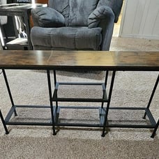 TV Media Console Table for Living Room, Bedroom, Rustic Brown