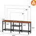 TV Media Console Table for Living Room, Bedroom, Rustic Brown