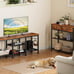 TV Media Console Table for Living Room, Bedroom, Rustic Brown