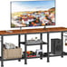 TV Media Console Table for Living Room, Bedroom, Rustic Brown