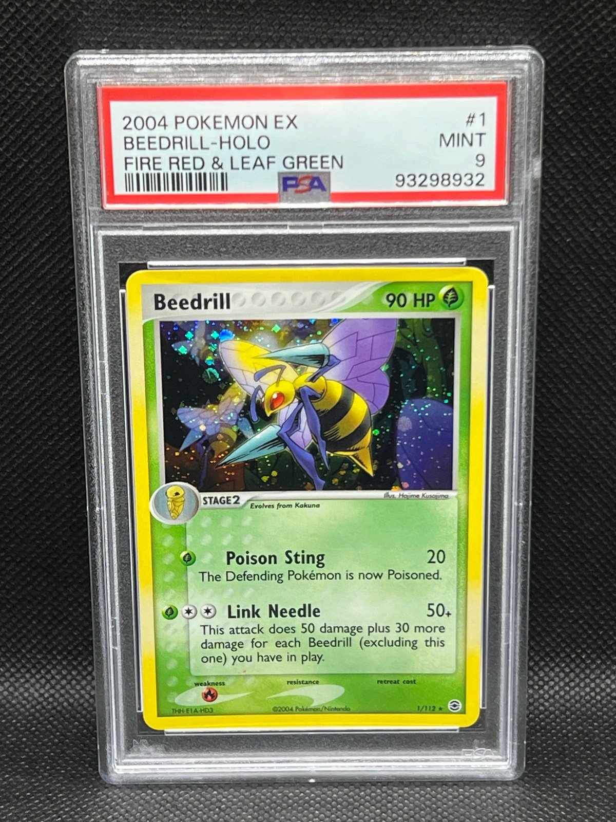 Pokémon TCG Beedrill 1/112 Holo Rare PSA 9
