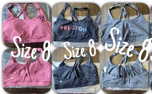 3 NEW PELOTON LULULEMON BRAS SIZE 8