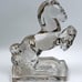 LE Smith Glass Rearing Horse Bookend / Art Glass Sculpture - Clear
