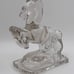 LE Smith Glass Rearing Horse Bookend / Art Glass Sculpture - Clear