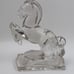 LE Smith Glass Rearing Horse Bookend / Art Glass Sculpture - Clear