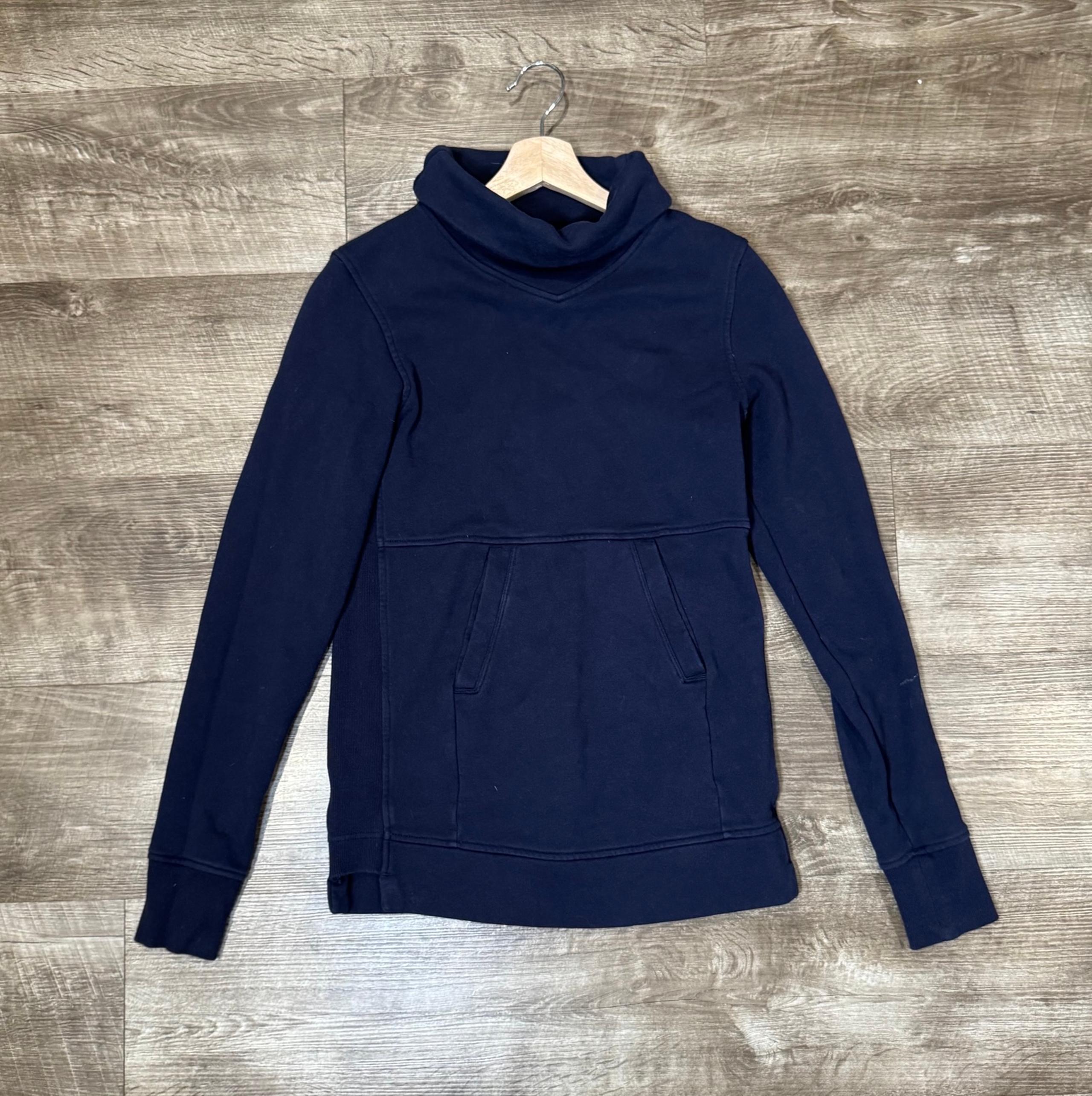 Lululemon Sweatshirt Womens Size 2 Blue Turtle Neck Pullover Long Sleeve