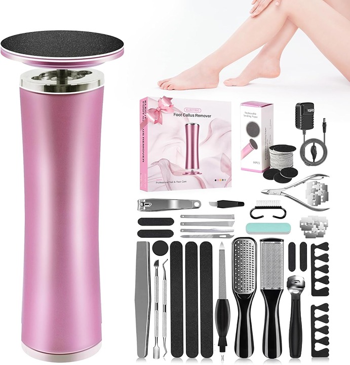 Electric Foot Callus Remover with 36 in 1 Pedicure Kit,60 Pcs Sandpaper Discs