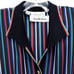 Vintage JANAN STUDIO Saks 2-Piece Outfit Set Black Striped Pleated Skirt LARGE
