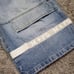 Vintage Y2K MFG Girbaud White Blue Tape Loose Baggy Cargo Denim Shorts - Size 38