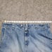 Vintage Y2K MFG Girbaud White Blue Tape Loose Baggy Cargo Denim Shorts - Size 38