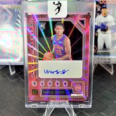 MARCUS SASSER 2023 DONRUSS OPTIC PINK LASER ROOKIE AUTO 17/20 SIGNATURE SERIES
