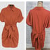 Cider collar mini shirt dress Sz 0XL short sleeve belted button down ACL