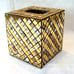 Beautiful Glass & Iridescent Mother of Pearl Mosaic Square Tissue Box Holder