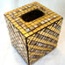Beautiful Glass & Iridescent Mother of Pearl Mosaic Square Tissue Box Holder