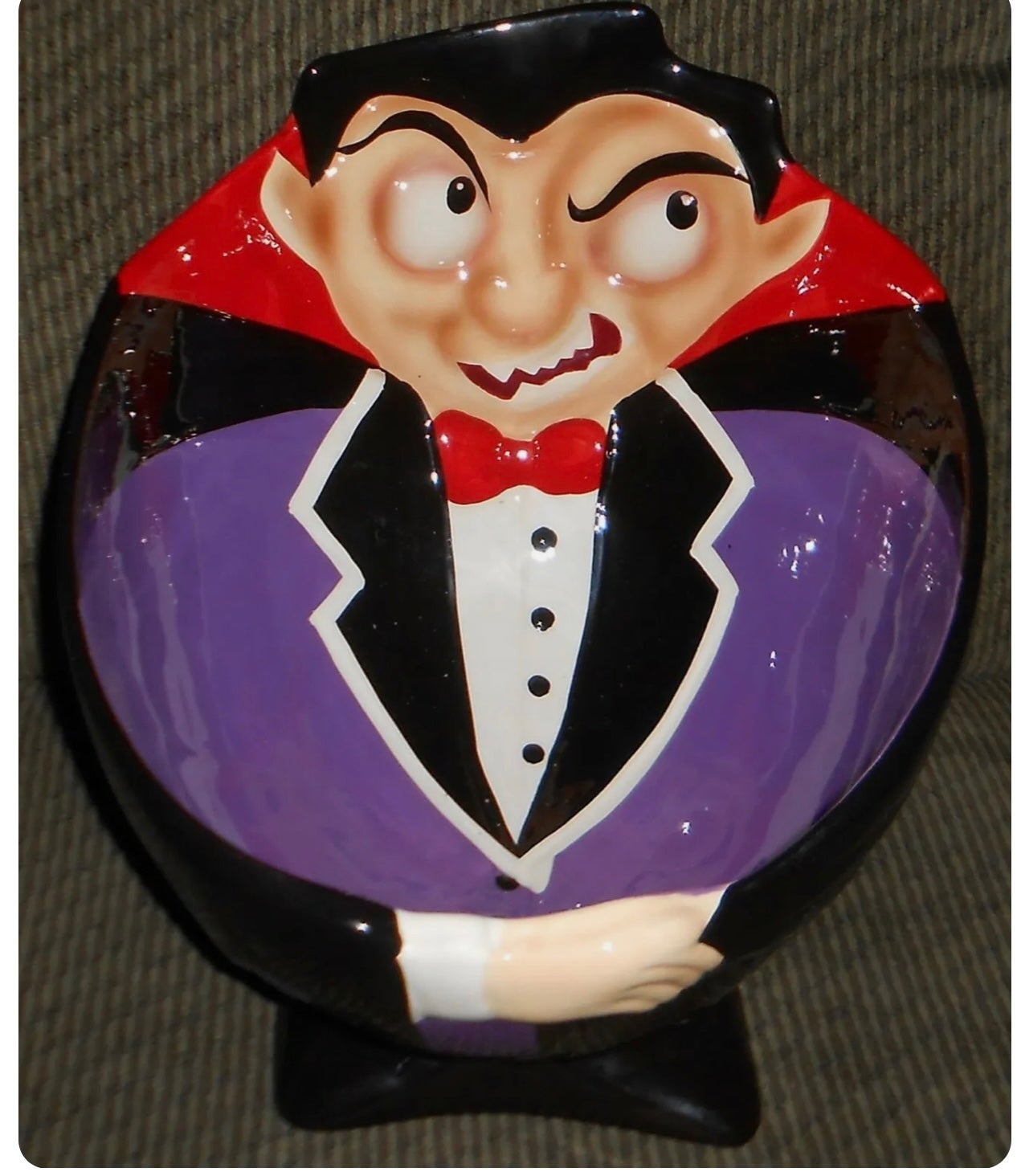 Halloween UCP Ceramic 1.7 qt. DRACULA Candy Bowl
