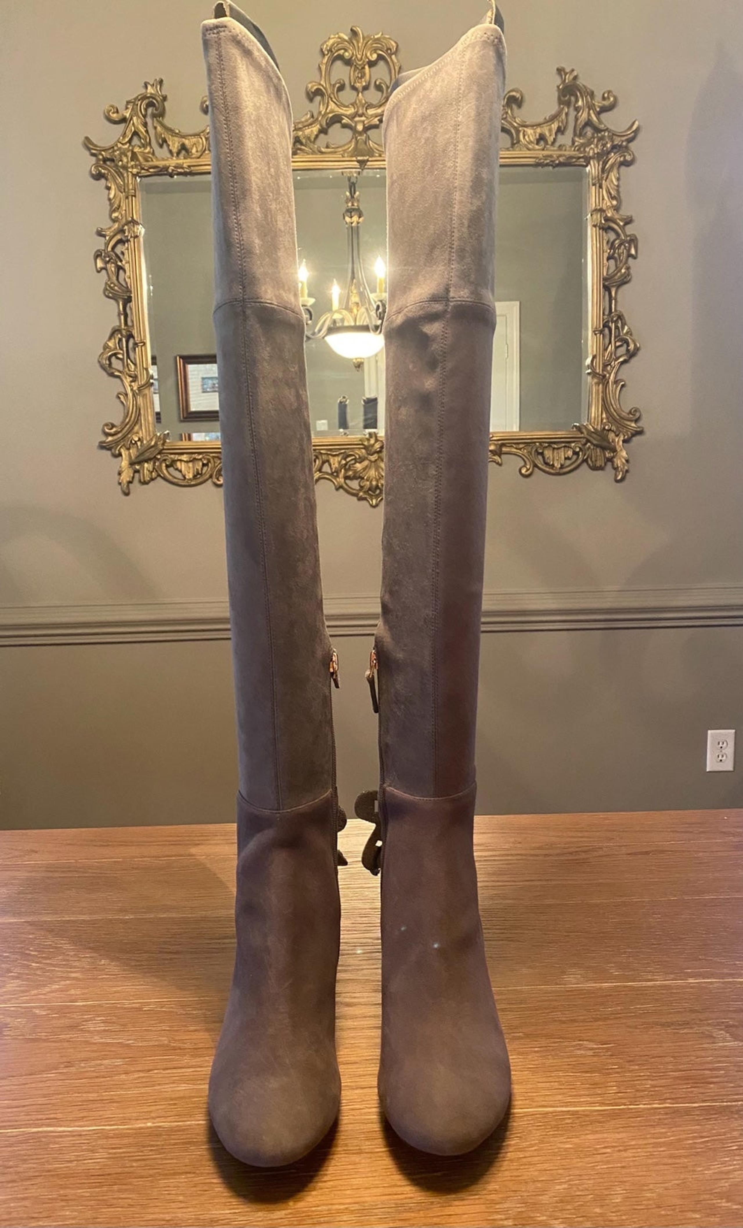 Tory Burch Gray Over the Knee Boots 8