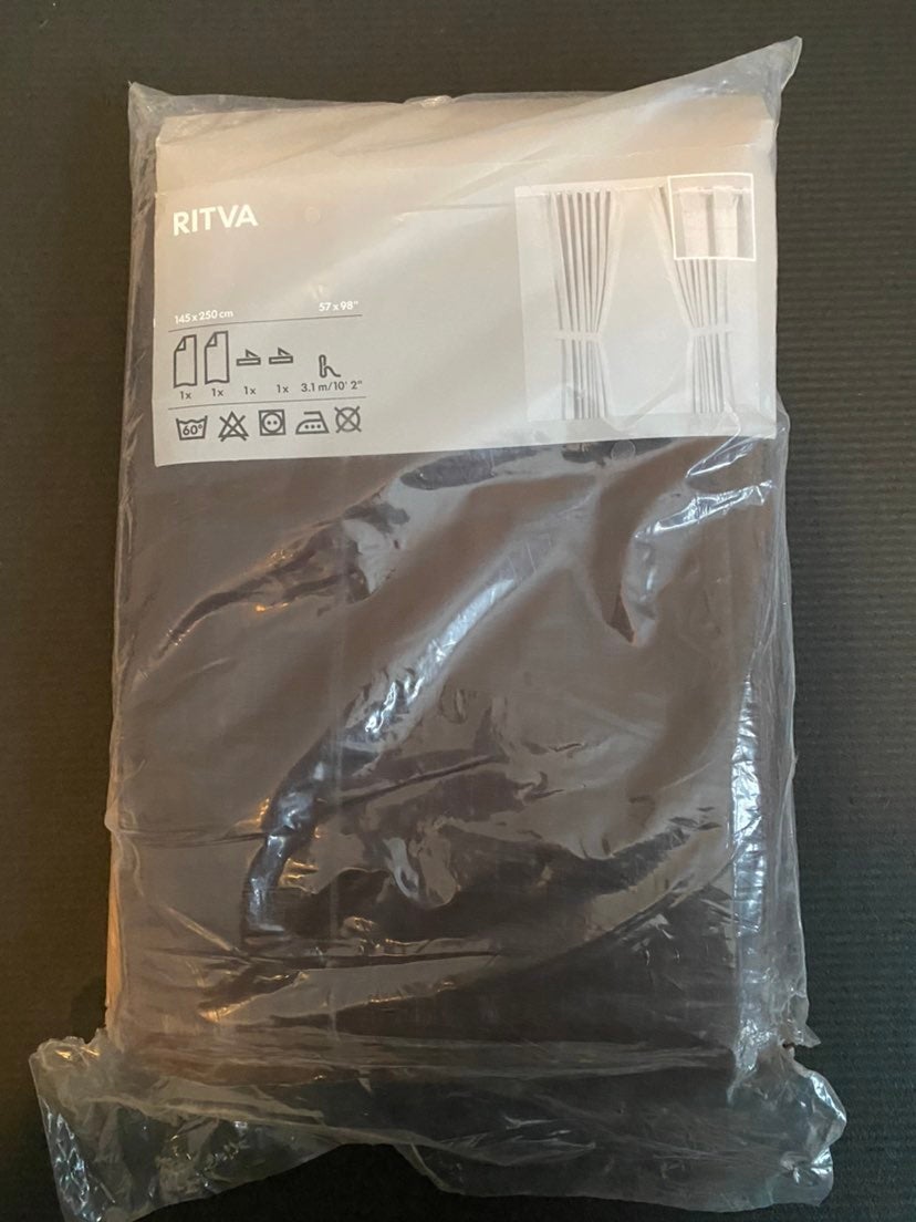 NIB Brown Ikea curtains: 2: 57x98