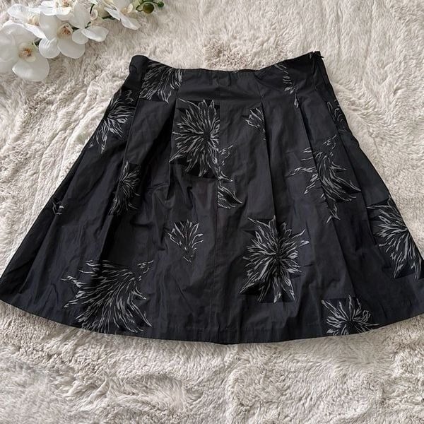 Eva Franco NWOT Floral Mini Skirt Charcoal Anthropologie Size 10