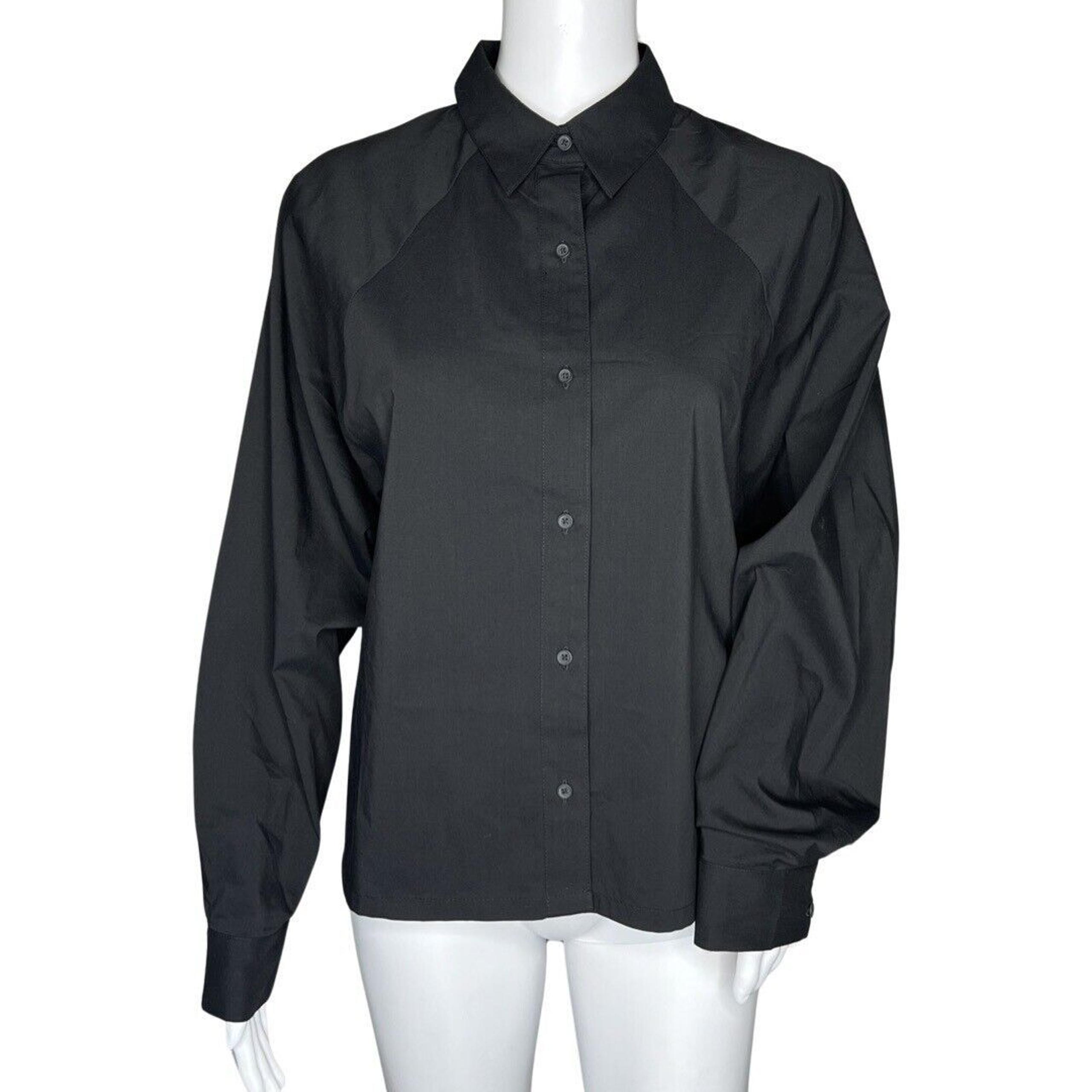Express Shirt Womens Small Black Portofino Dress Casual Office Career Versatile