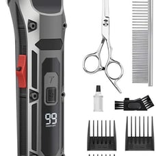 PETLIBRO Dog Clippers, LCD Display Dog Hair Grooming Clippers Kit 10Pcs