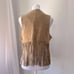 Last Kiss 100% Leather Tan Fringe V-Neck Tie Front Vest
