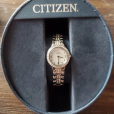Women's Citizens Eco Drive Watch Mother of Pearl face, with crystals brand new