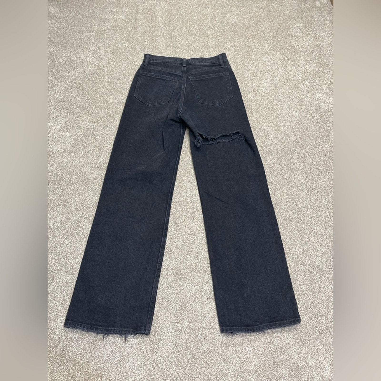 retro Abercrombie & fitch the 90s relaxed high rise jean 0/25S distress wide leg