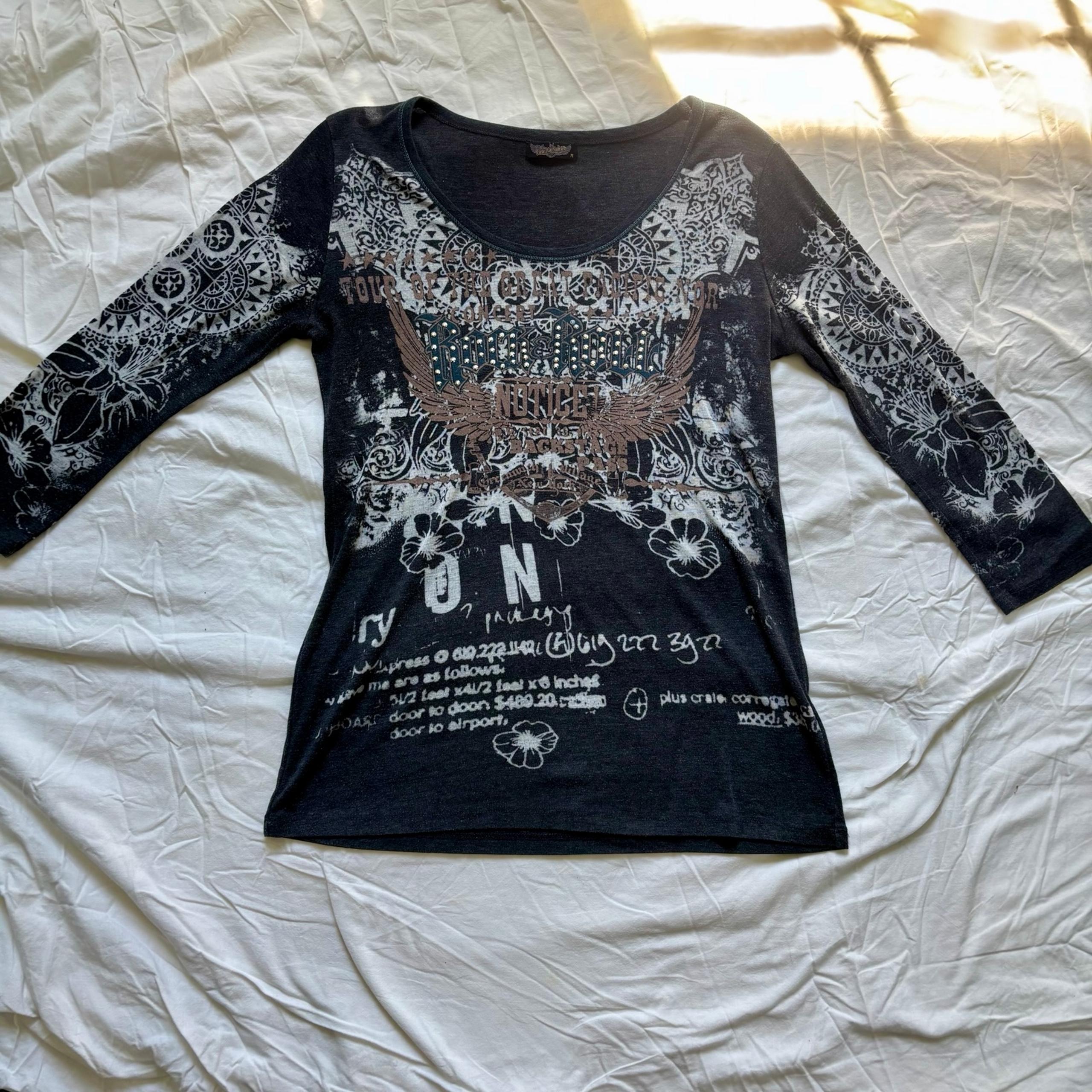 00’s Vanilla Sugar Graphic 3/4 Sleeve Top