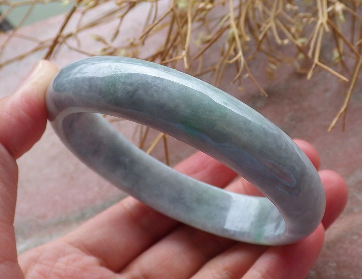 Certified Natural Myanmar Burma Grade A JADE Jadeite Circle Bangle Bracelet 58mm