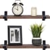 Set of 2, Brown, Wood Floating Shelves Wall Mounted Modern Farmhouse Shelf