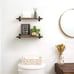 Set of 2, Brown, Wood Floating Shelves Wall Mounted Modern Farmhouse Shelf