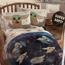 Star Wars the Mandalorian Blue Grogu Twin Comforter
