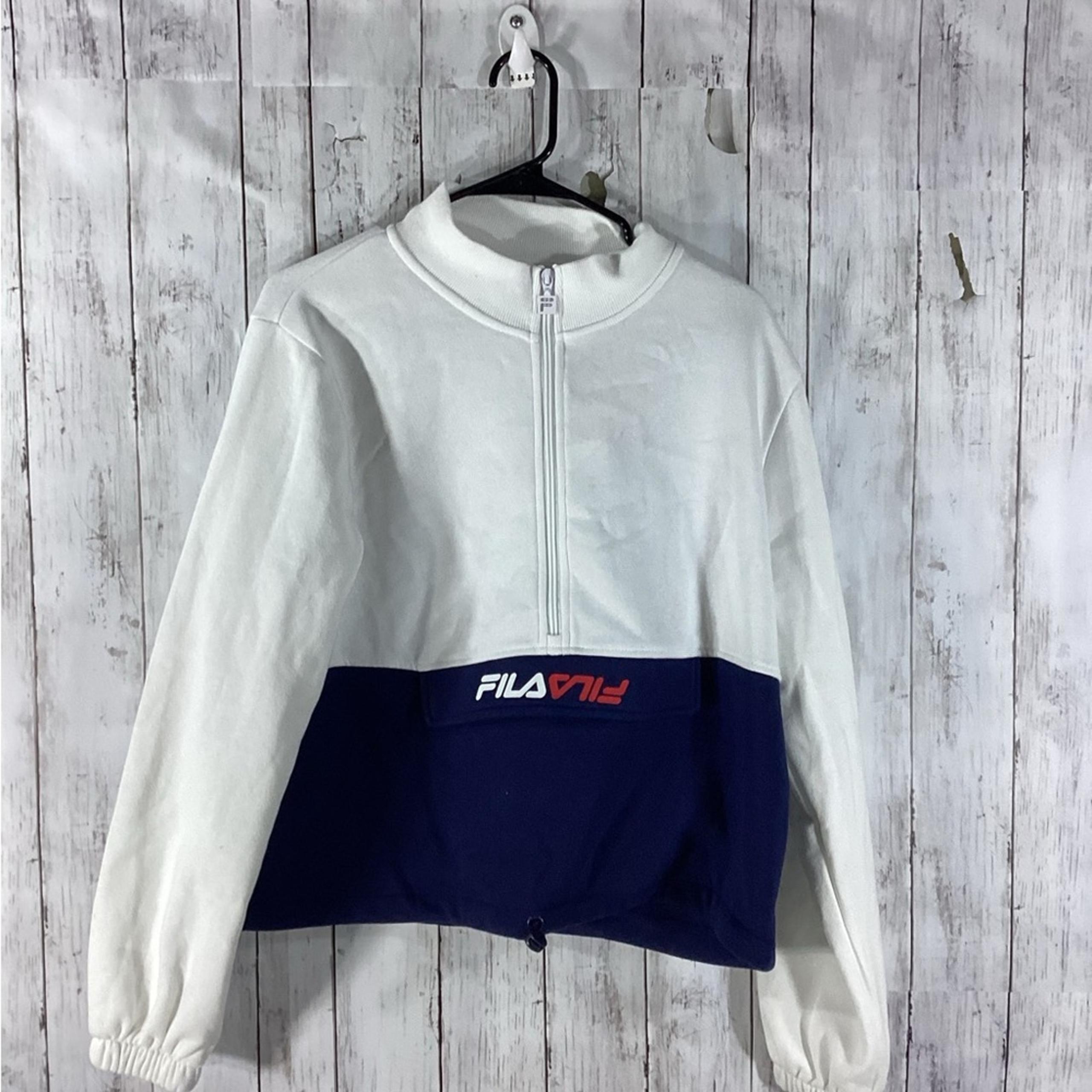 NEW FILA Half Zip Pullover Sweatshirt M sportwear
