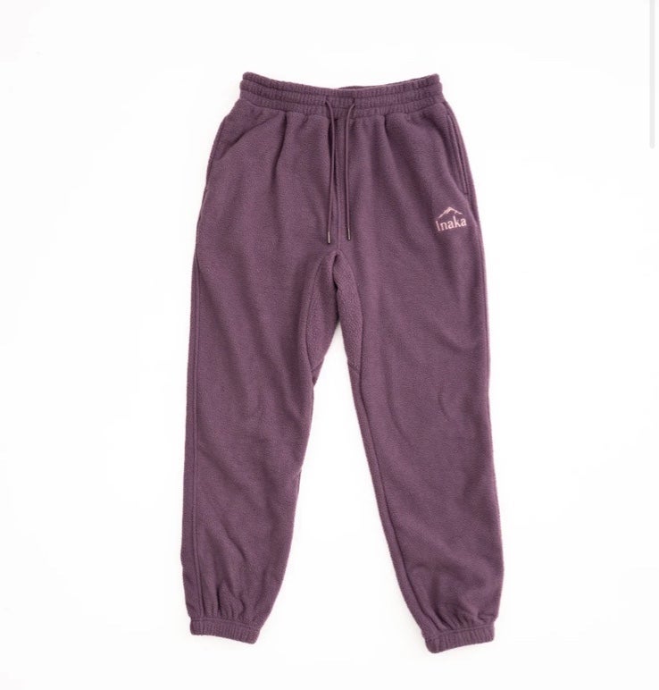 Inaka Sherpa Womens Joggers Purple