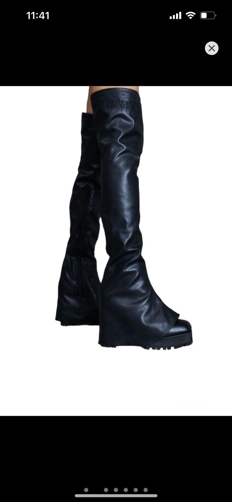 DARKERWAVS kickdrum platform thigh high pant boots