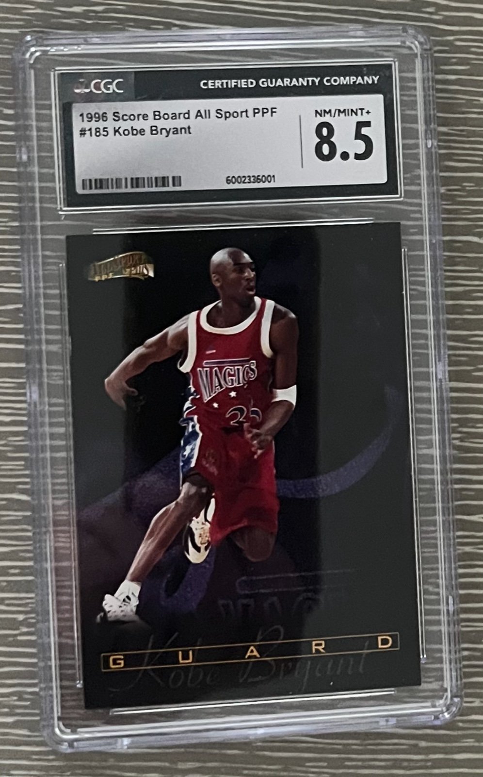 Kobe Bryant Rookie Card 1996 Score Board All Sport PPF - #185 (RC) 8.5